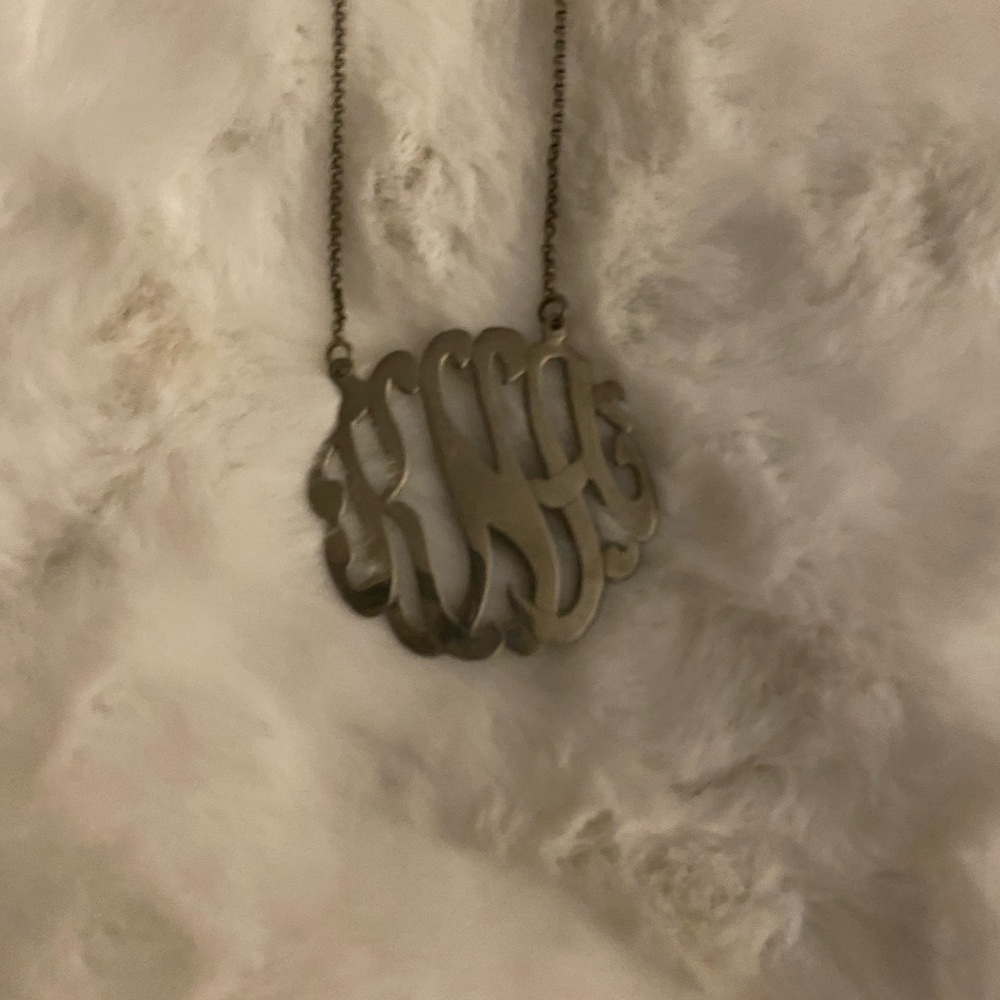 KNA initials necklace-sterling silver
